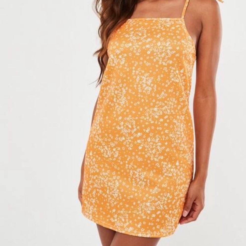 Yellow Floral Mini Dress